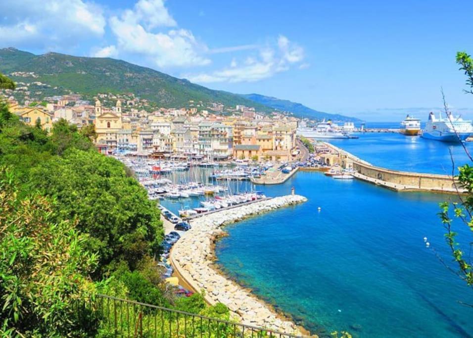 Charmant Studio Climatise Avec Parking, Au Coeur De Pietranera, Plage A 500M, Bastia A 2Km Ville-di-Pietrabugno Exteriér fotografie